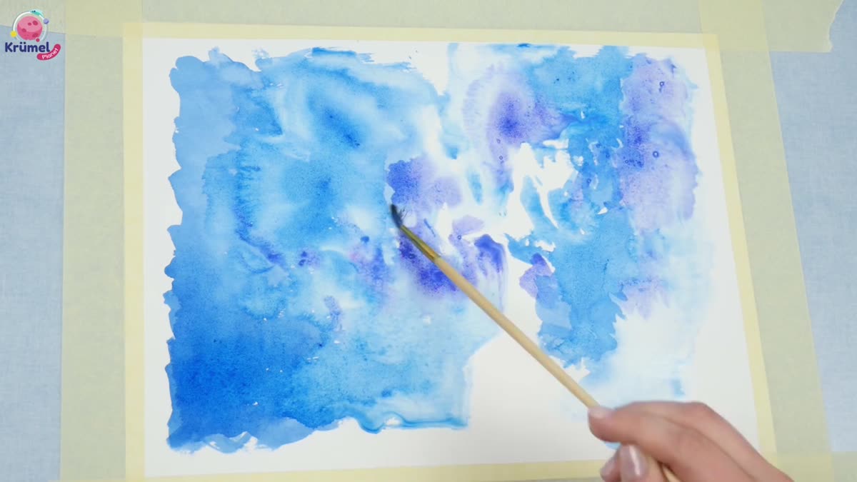 Salzmaltechnik: Einfache Anleitung für tolle Effekte - Farben auf der Palette oder einem Teller mit Wasser verdünnen.