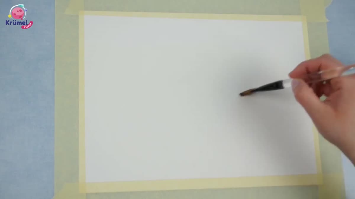 Colour Burst Maltechnik: So malst du magische Farbverläufe - Das Blatt großzügig mit Wasser befeuchten, um den Farben eine grobe Fließri ...