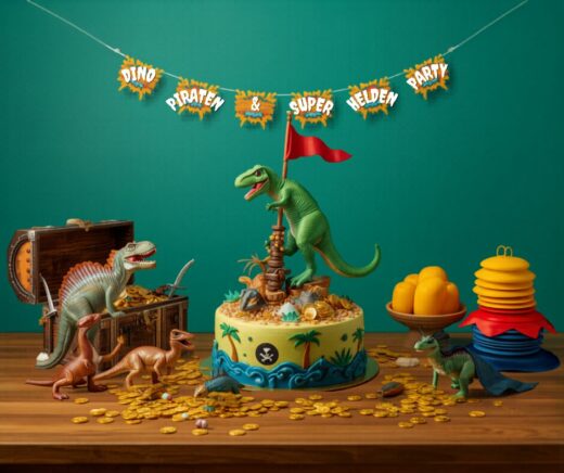 Kindergeburtstag Dinos, Piraten & Superhelden